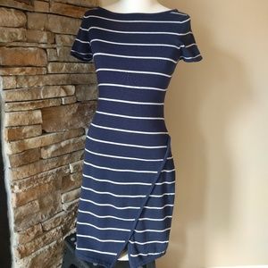 Marc New York Navy striped sweater dress